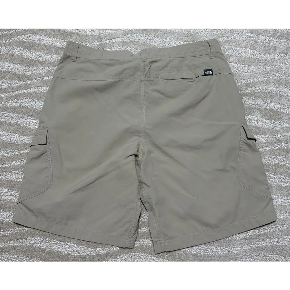 THE NORTH FACE Men's Horizon Nylon Cargo Utility Hiking Shorts Beige Size 36